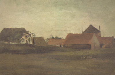 Farmhouses in Loosduinen near The Hague at Twilight (nn04)